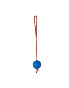 Игрушка для собак резиновая Мячик на верёвке синяя D6см 30см Бельгия Duvo+