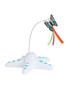 SkyRus Игрушка для кошек интерактивная сенсорная Butterfly белая батарейки Skyrus интерактив