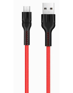 Кабель USB Micro USB 2A 1 2м красный черный Benay U31 Hoco