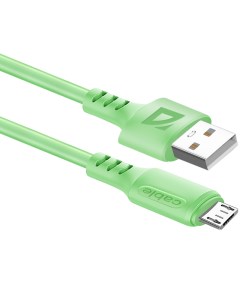 Кабель USB Micro USB 2 4A 1 м зеленый F207 87108GRN Defender