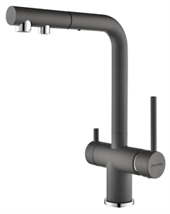 Смеситель для кухни Serpentine Se213222-GRM серый металлик Paulmark