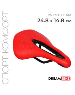 Седло спорт комфорт цвет красный Dream bike
