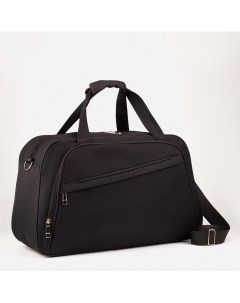 Сумка дорожная на молнии 2 наружных кармана держатель для чемодана длинный ремень цвет черный Nobrand