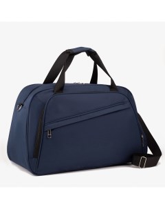 Сумка дорожная на молнии 2 наружных кармана держатель для чемодана длинный ремень цвет синий Nobrand