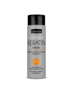 Шампунь KERATIN VITALITY для восстановления волос с кератином 300 Lorvenn hair professionals