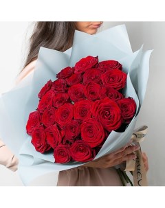 Букет из бордовых роз 21 шт 40 см Л'этуаль flowers