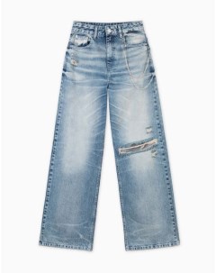 Джинсы Wide leg с рваным дизайном Gloria jeans