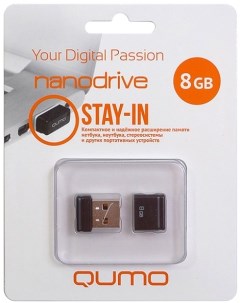 Накопитель USB 2 0 8GB QM8GUD NANO B Nano чёрный Qumo