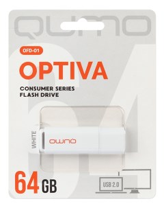 Накопитель USB 2 0 64GB QM64GUD OP1 white Optiva 01 белый Qumo