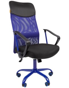 Кресло офисное 610 7021401 CMet черное синее TW 15 21 ткань стандарт сетчатый акрил до 120 кг Chairman