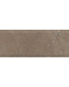Керамический бордюр Серенада бежевый темный глянцевый обрезной BDA027R 12х30 см Kerama marazzi