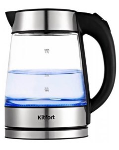 Чайник электрический KT 6118 1 7л 2200Вт прозрачный серебристый корпус стекло Kitfort