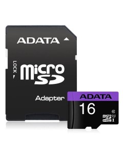 Карта памяти microSDHC 16Gb Class10 AUSDH16GUICL10 RA1 adapter Adata