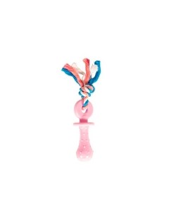 Игрушка для собак резиновая верёвочная Puppy розовая 18см Бельгия Duvo+