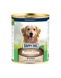 Natur Line Корм влаж ягненок с сердцем печенью и рубцом кус в фарше д собак 970г Happy dog