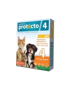 NEOTERICA Protecto 4 Капли инсект д кошек и собак и кроликов до 4кг 2пип уп Экопром