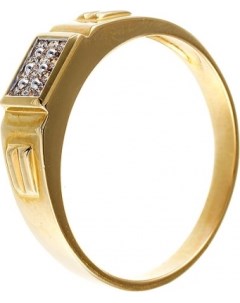 Кольцо с 12 бриллиантами из жёлтого золота Джей ви