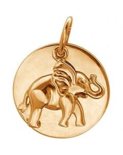 Подвеска Слон из красного золота Эстет
