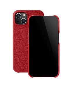 Кожаный чехол накладка Snap Cover для iPhone 15 красный Melkco