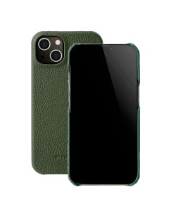 Кожаный чехол накладка Snap Cover для iPhone 15 черный Melkco