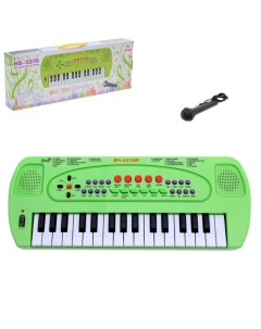 Синтезатор Музыкант с микрофоном цвет зелёный 32 клавиши Nobrand