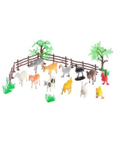 Набор животных Моя ферма с аксессуарами 12 фигурок Nobrand