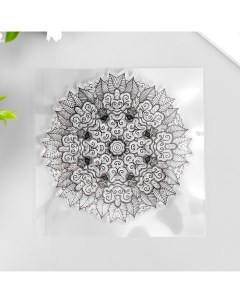 Штамп для творчества силикон Цветок из листьев 10х10 см Nobrand