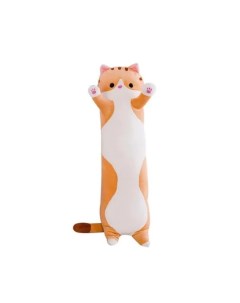 Мягкая игрушка Кот батон рыжий 50 см Подушка обнимашка длинный кот сосиска антистресс Toysbaby