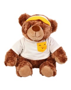 Мягкая игрушка Медведь в желтом ободке 25 см Nobrand