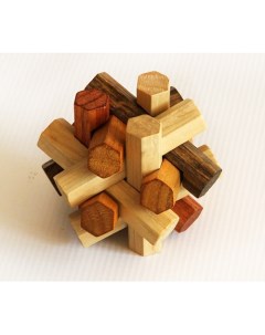 Головоломка Деревянная Куб 9 Деталей Tireskorti
