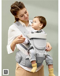 Эрго рюкзак хипсит слинг для новорожденного Luxury светло серый Mom's babies