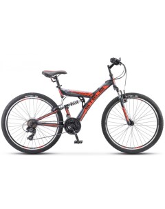 Велосипед Focus V 26 18 SP V030 LU086305 LU083837 18 Тёмно синий оранжевый Stels