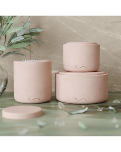 Набор для ванной Astrid 10 бетон розовый матовый Musko