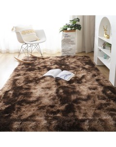 Ковер мягкий и пушистый 200х160 коричневый Fluffy carpet