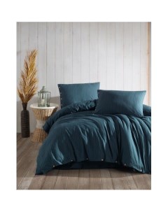 Комплект постельного белья евро PARADISSO темно синий Limasso home concept