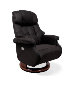 Кресло реклайнер Lux Electro черно серый Falto-profi