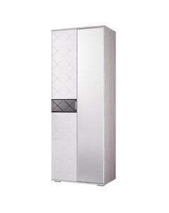 Шкаф для одежды Кимберли 802х510х2176 ясень белый белый глянец Nobrand