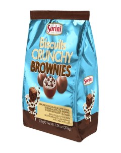 Шоколадные конфеты Biscuits Crunchy Brownies с молочным кремом 200 г Sorini
