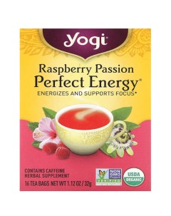 Чай Perfect Energy малиновая страсть 16 чайных пакетиков 32 г Yogi tea
