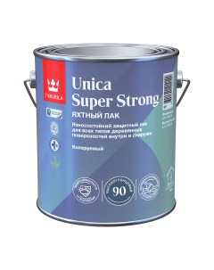 Лак уретано алкидный Unica Super Strong 90 глянцевый база EP бесцветный 2 7 Tikkurila