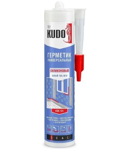 Герметик KSK 101 силиконовый универсальный белый туба 280 мл упаковка 12 шт Kudo