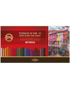 Пастель Toison D or 8586 квадратное сечение 48 цветов Koh-i-noor