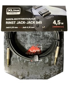 Кабель инструментальный RINST JACK JACK 045 mono 2xJack 6 35 mm 4 5 м Xline cables