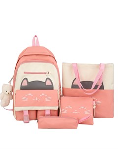 Рюкзак школьный для девочки 4 в 1 Cat розовый Rafl