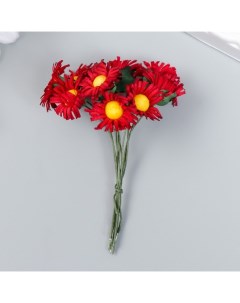 Цветы для декорирования Ноготки бордо 1 букет 10 цветов 7 см Nobrand