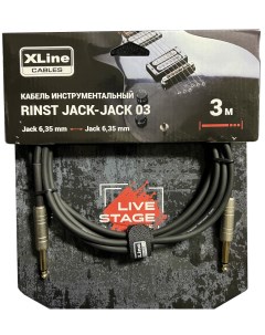 Кабель инструментальный RINST JACK JACK 03 mono 2xJack 6 35 mm 3 м Xline cables