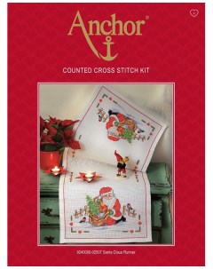 Набор для вышивания салфетки дорожки 9240000 02507 Santa Claus Anchor