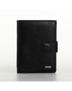 Портмоне мужское на магните 3 в 1 отдел для автодокументов паспорта цвет черный Nobrand