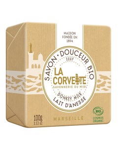 Мыло органическое для лица и тела Молоко Ослицы Marseille Donkey Milk Soap La corvette