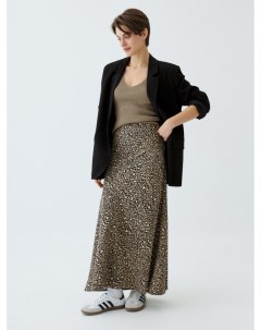 Леопардовая юбка макси Sela